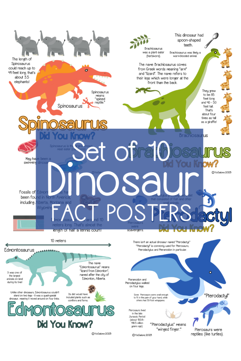 Dinosaur Fun Facts -- Fun, Educational and Printable!