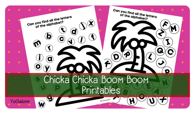Chicka Chicka Boom Boom Printables • Yogalore And More Activities with ...