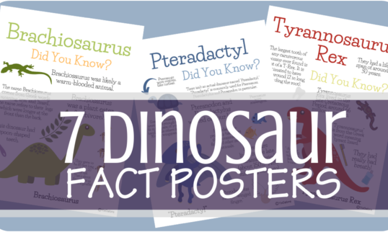 Dinosaur Fun Facts -- Fun, Educational and Printable!